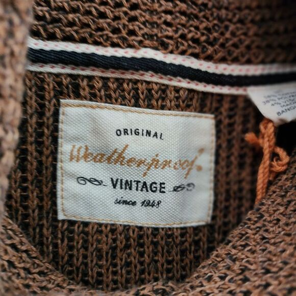Weatherproof Vintage Shaker Toggle Shawl Collar Sweater in Brown Sugar - Picture 9 of 12